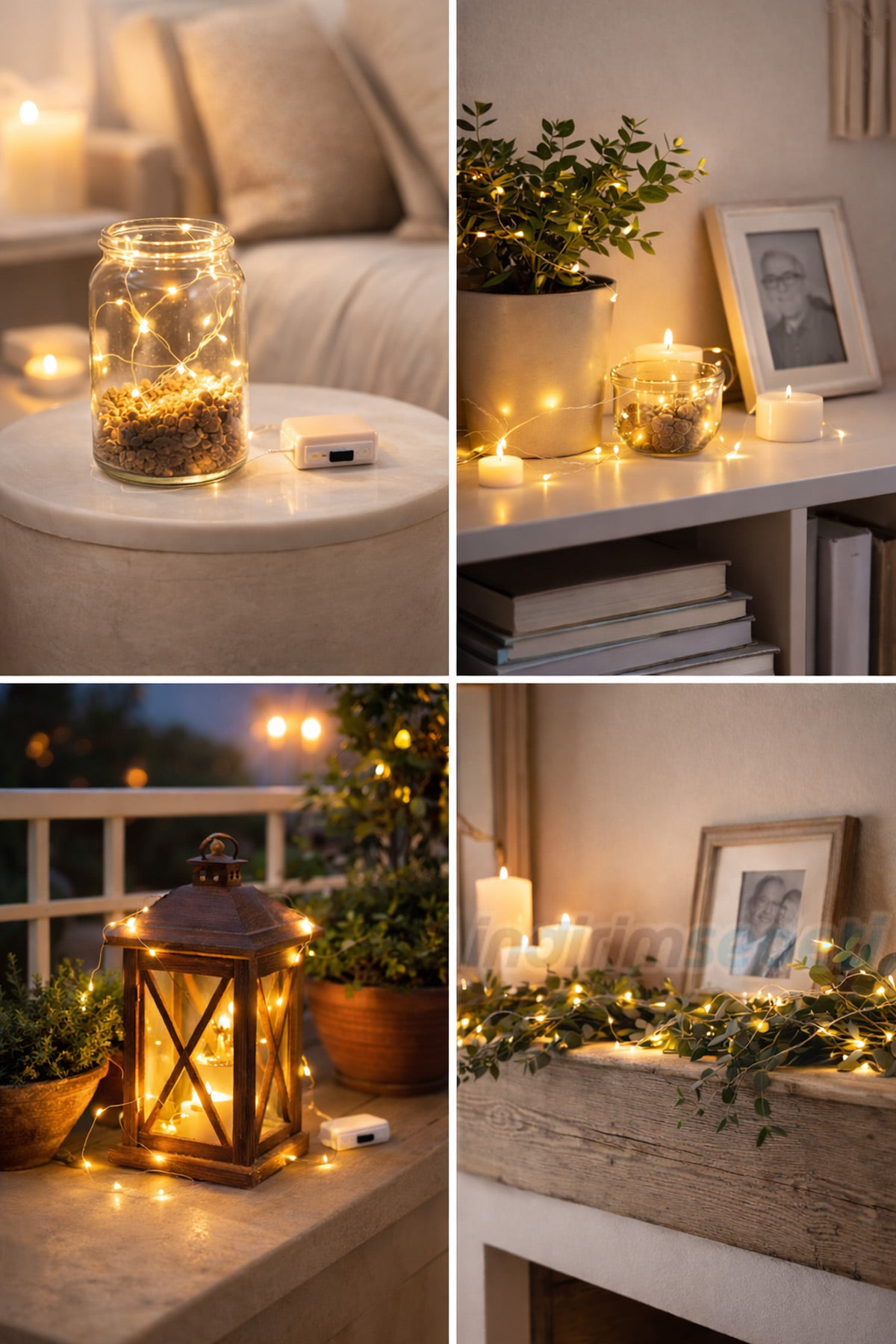 1 Metre 3 Modlu Pilli Peri Led – Sürekli / Yanıp Sönen / Nabız Modlu Dekor Işığı Mini Güç Kutulu Dekoratif led - Detay
