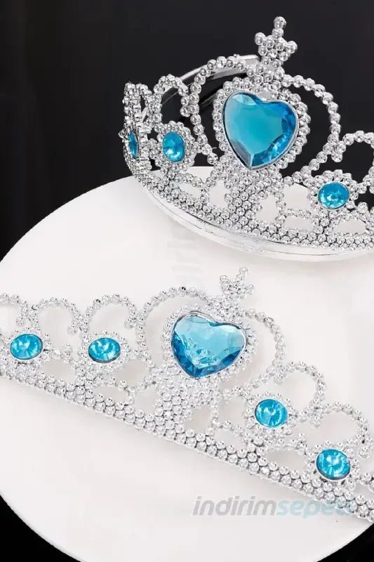 Çocuk Karlar Ülkesi Frozen Elsa Anna Taç Seti - Küçük Görsel 7