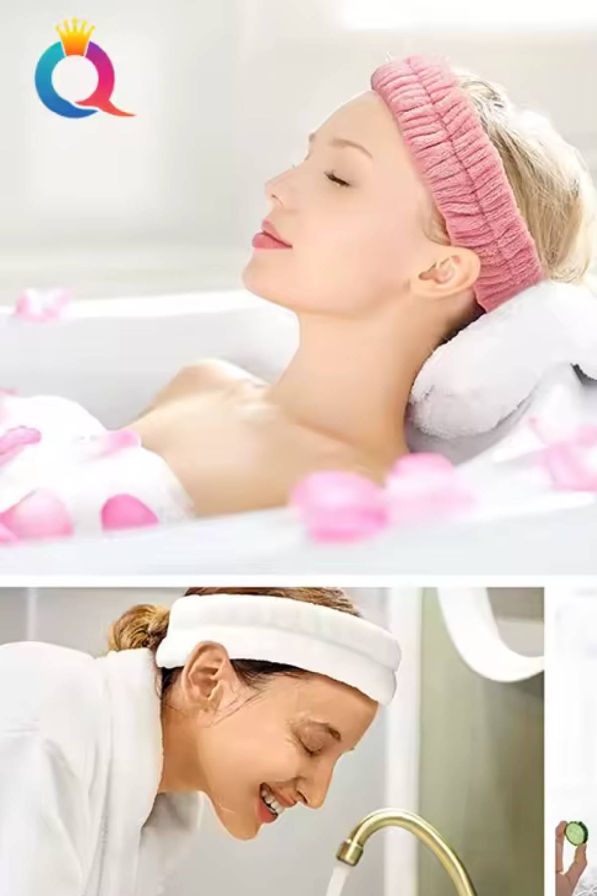 Polar Yüz ve Saç Bandı Makyaj Kafa Bandı Yıkama Spa Kafa Bandı Fiyoksuz Pudra