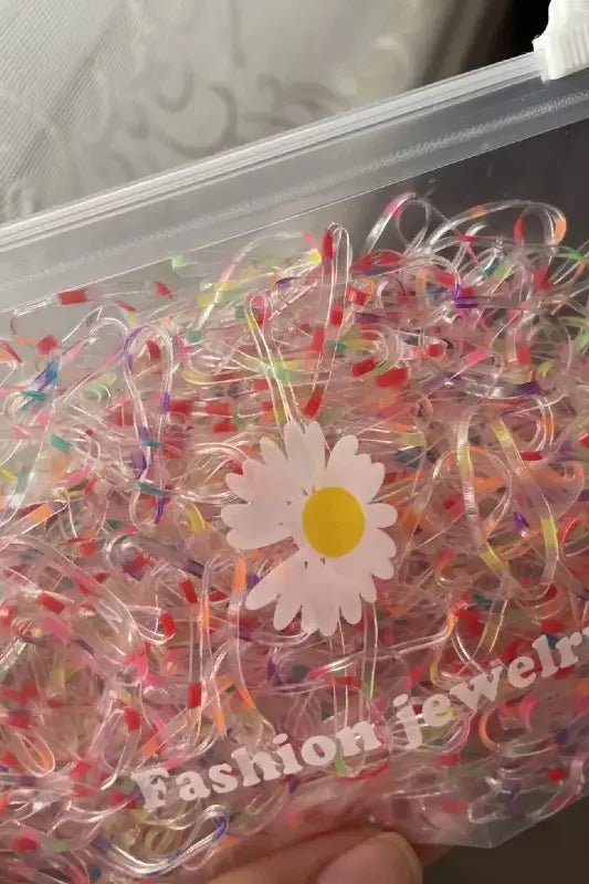 Şeffaf Cüzdanlı Cocuk Siyah Lastik Toka Örgü Lastik Toka 250 + - Küçük Görsel 3