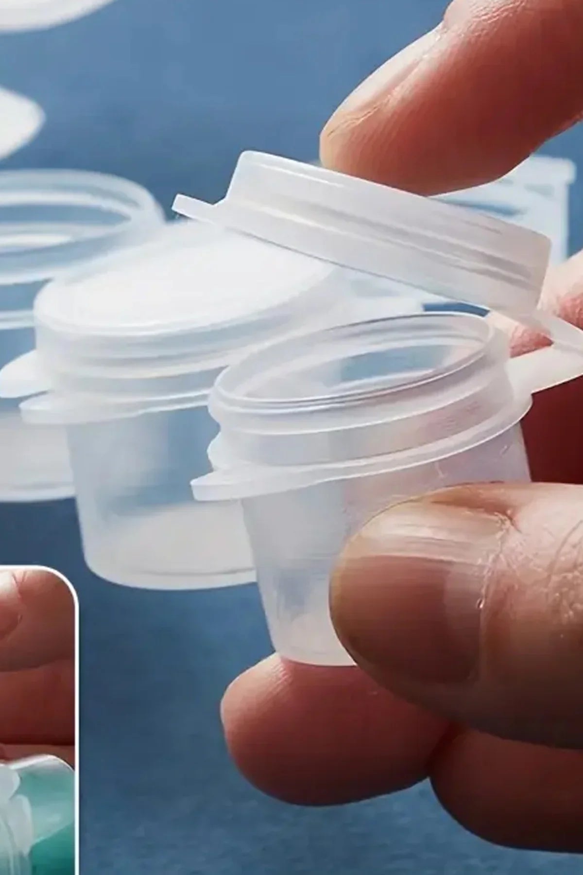 Boş Boya Kutusu 10’lu Set – 3ml Şeffaf Kapaklı Küçük Boy Saklama Kabı | Yaz Sanat Etkinlikleri İçin İdeal - Görsel 2