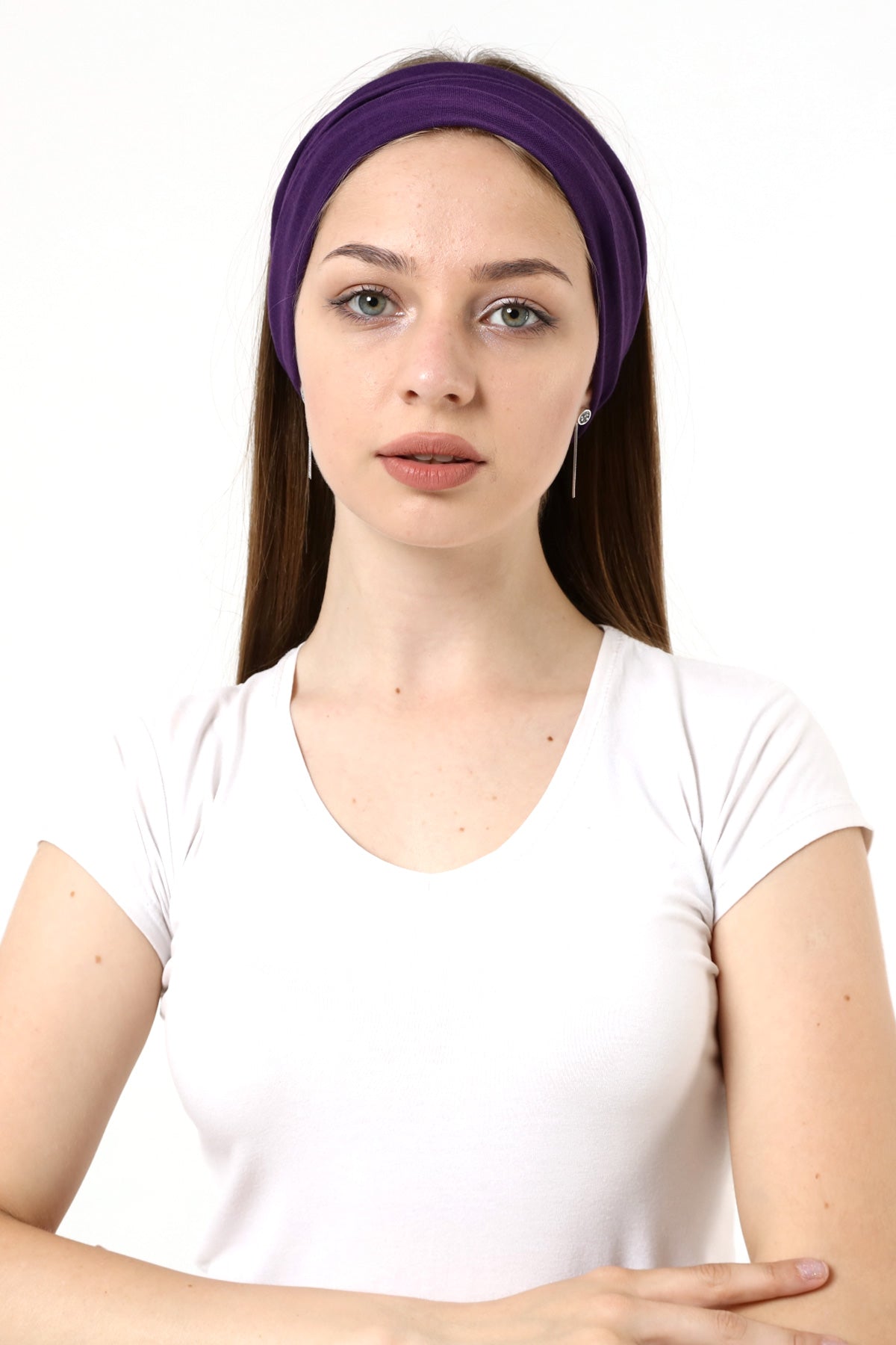 Buff Dikişsiz Boyunluk Maske Baf Bandana Saç Bandı Kamp Aksesuar Mor Desensiz - Görsel 2