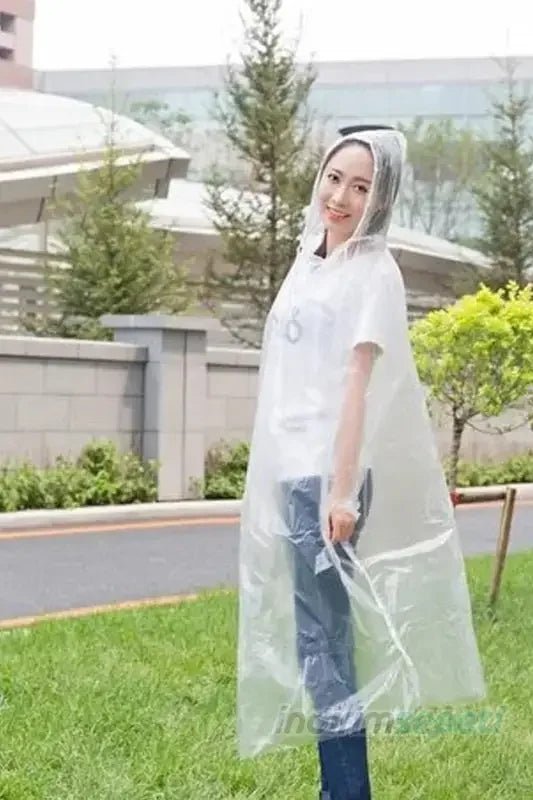Poşet Yağmurluk Unisex 5'li Şeffaf Kullan At Yağmur Toz Poşet Koruyucu