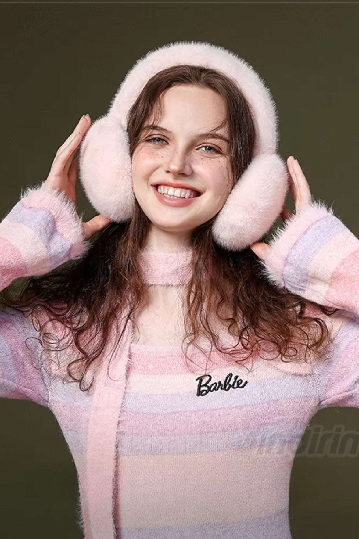 Trend Peluş Kulaklık Katlanır Model Soğuk Koruyucu Peluş Kalın Kışlık Soft Kulaklık Pembe - Görsel 2