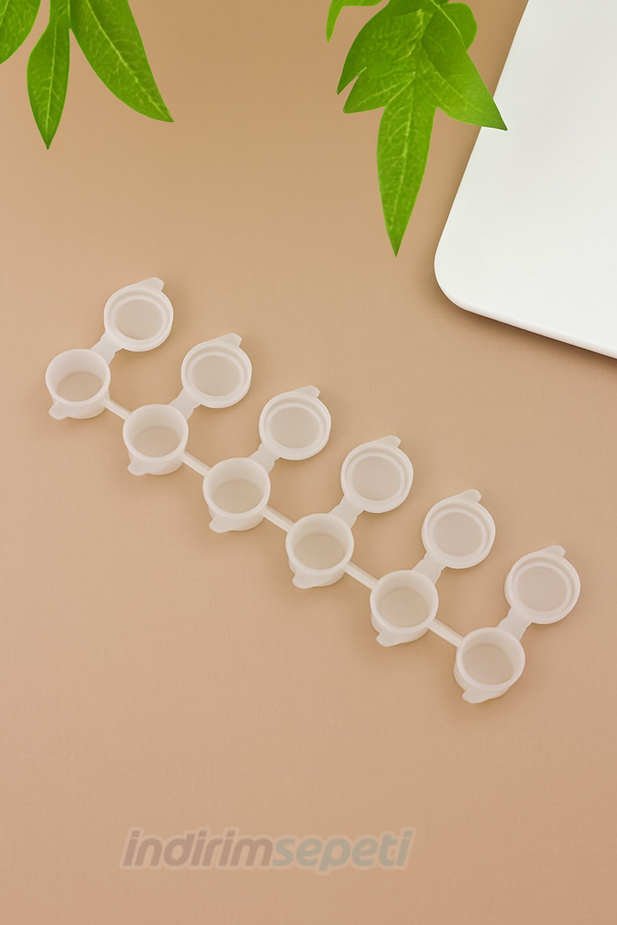 Boya Kabı 3 ML Boş Plastik Boya Kutu  6'lı Şerit Sanat ve El İşi Malzemesi 1 Adet - 2