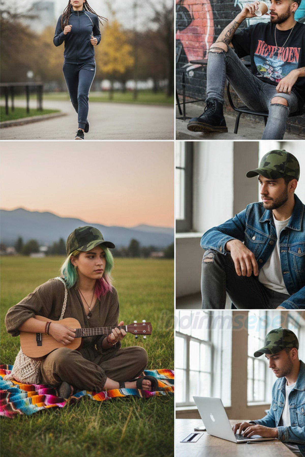 Kamuflaj Desenli Unisex Şapka – Ayarlanabilir Spor Baseball Kep | Günlük Outdoor Tarz - Görsel 2