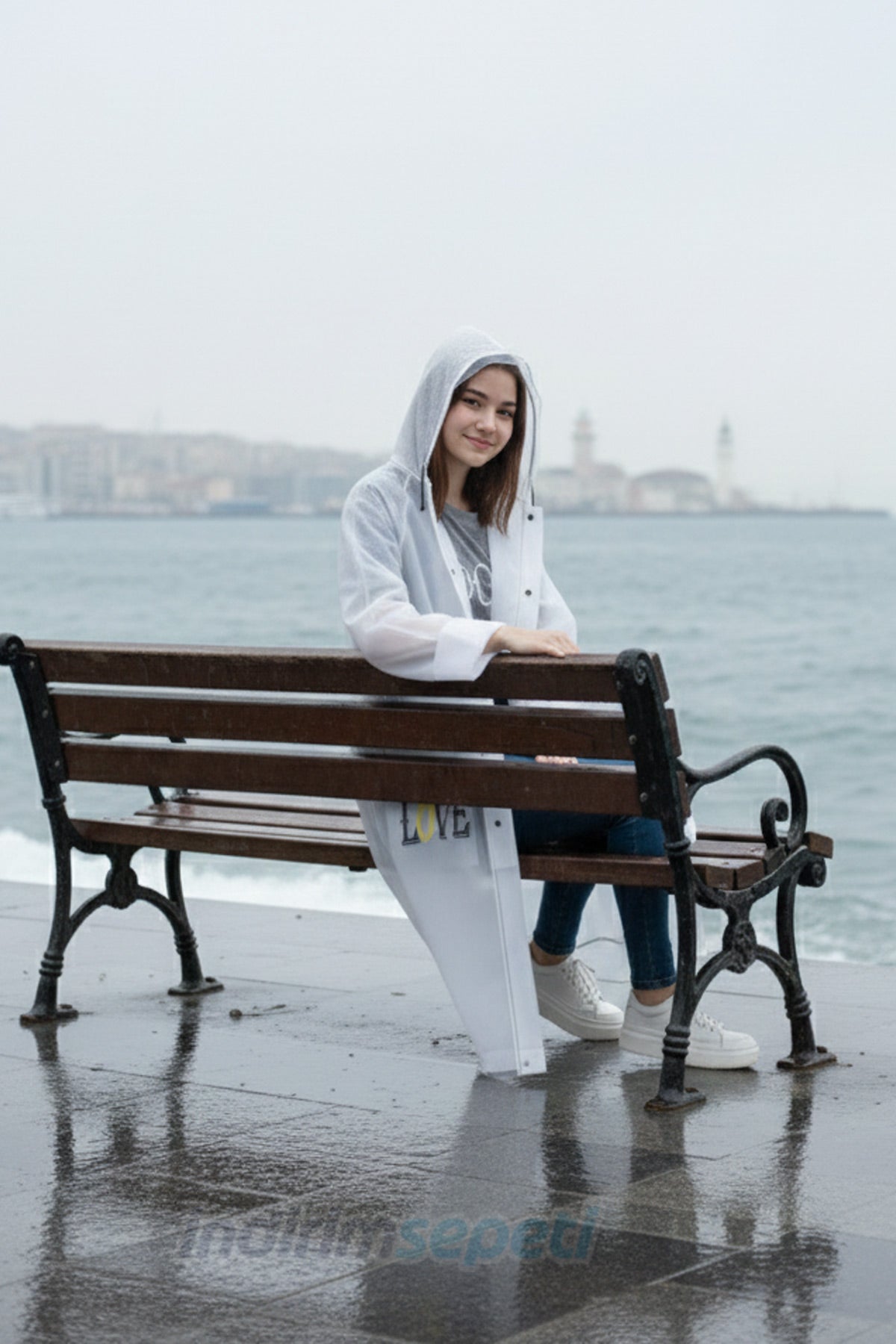 Yağmurluk EVA Yüksek Kalite,Bağcıklı Rüzgar Geçirmez, Cepli | XL Beden Taşıma çantalı Siyah Sarı - Detay