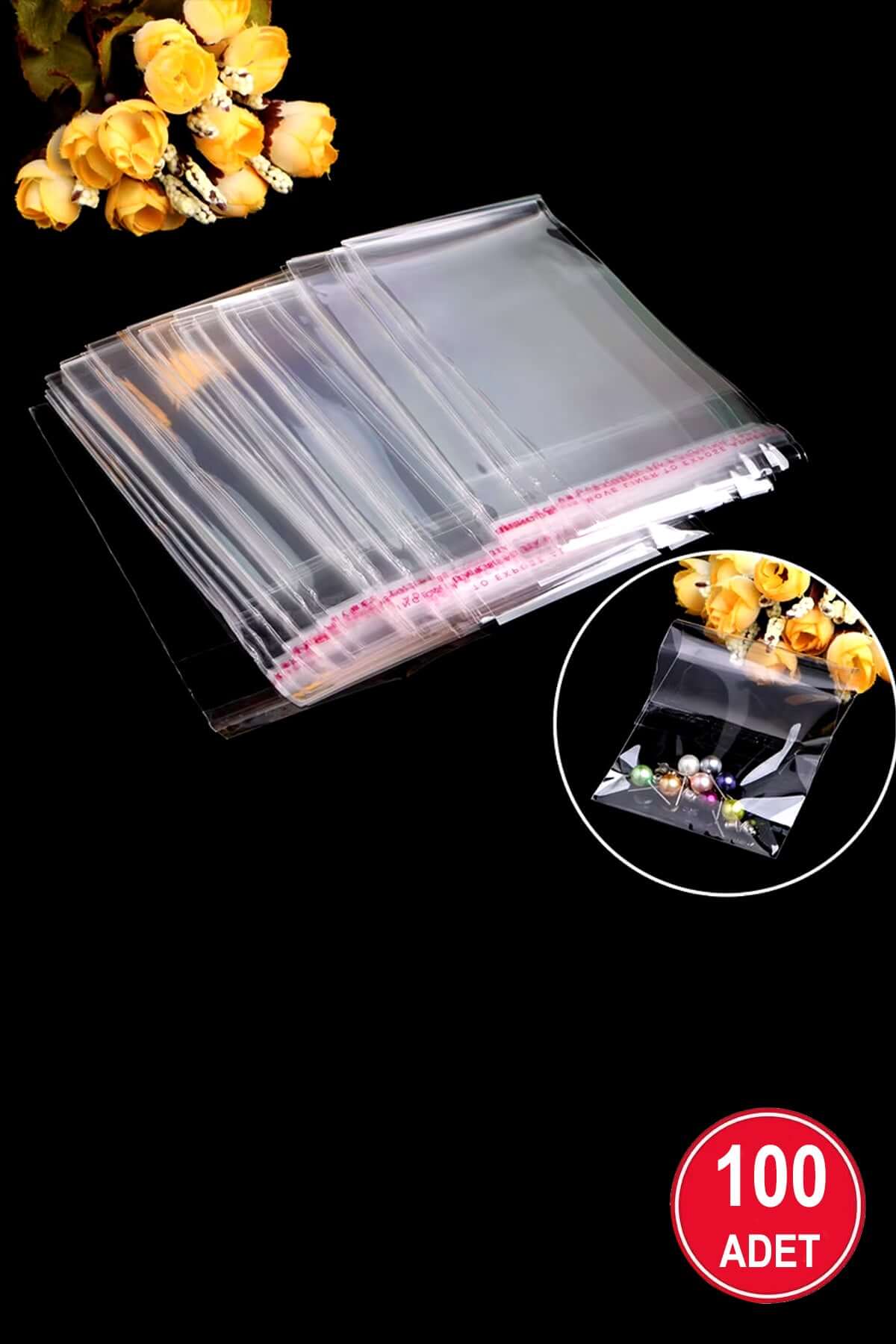 15x25 Opp Jelatin Bantlı Yapışkanlı Naylon Poşet  100 Adet Opipi - Görsel 2