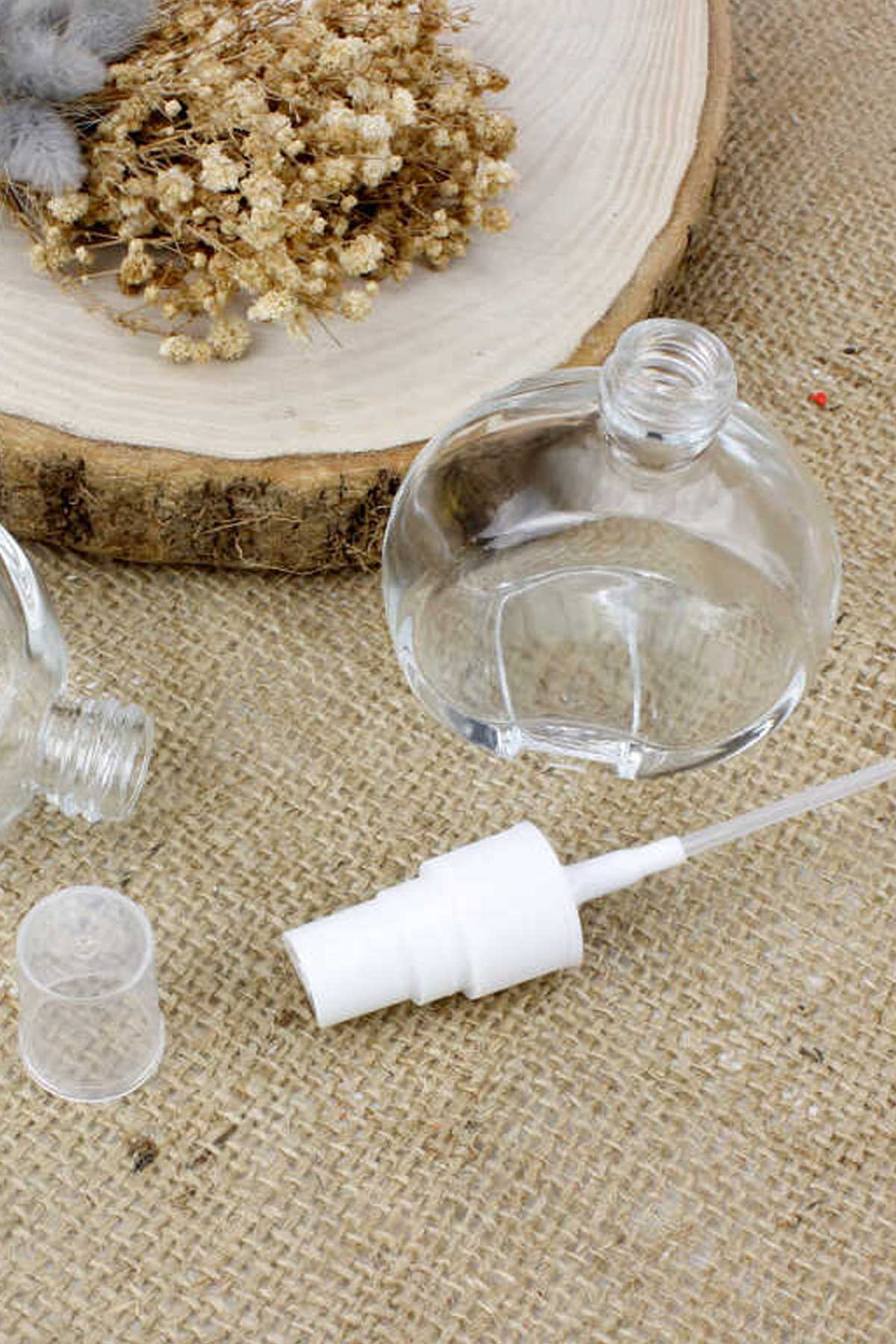 Cam Şişe 50 ml Fısfıs Hediyelik Cam Kolonya Şişesi Düğün, Nişan, Söz  Hediyelik Kolonya Şişe - Görsel 2