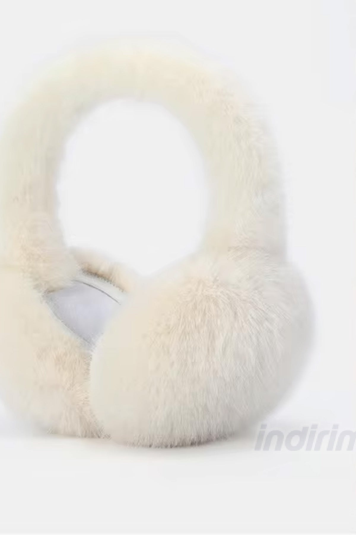 Trend Peluş Kulaklık Katlanır Model Soğuk Koruyucu Peluş Kalın Kışlık Soft Kulaklık Krem - Görsel 2