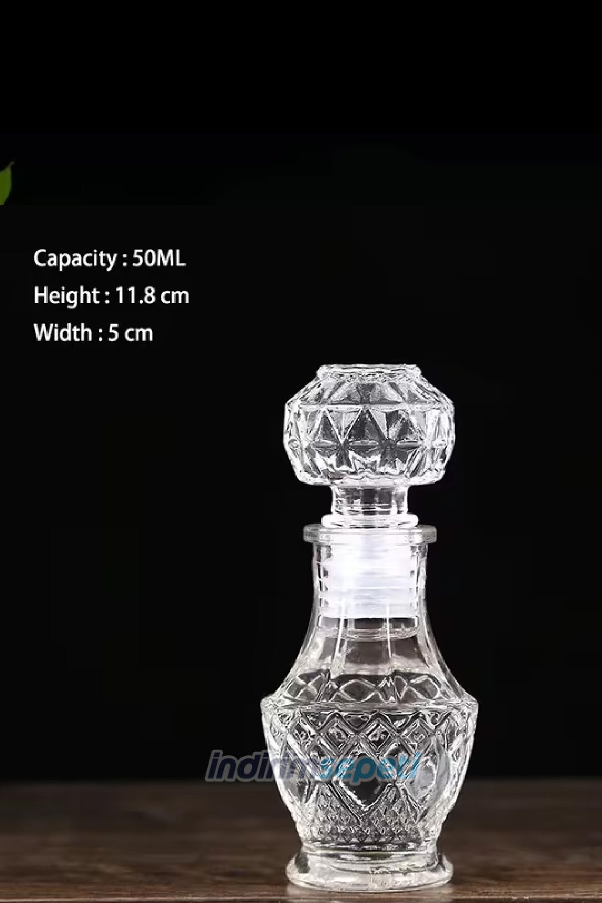 Şişe Cam Sultan Kapaklı Boş Kolonya Parfüm Şişesi 50 cc vidalı kapak Seyahat Hediyelik - Görsel 2