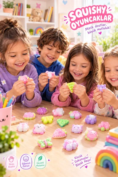 Mini Squishy Oyuncak 1 Adet – Sevimli ve Yumuşak Sıkılabilir Oyuncak - Görsel 2
